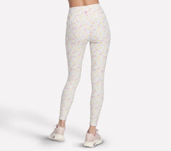 GO WALK Rib Floral Full Length High-Waisted Legging