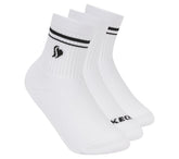 3 Pack Girls' Low Crew Ribbed Socks