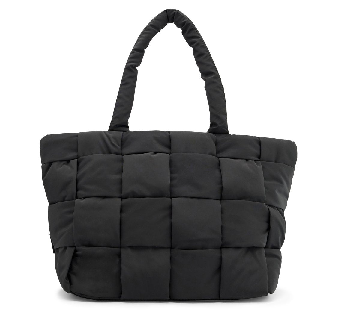 Quilted Checkered Shopper Bag