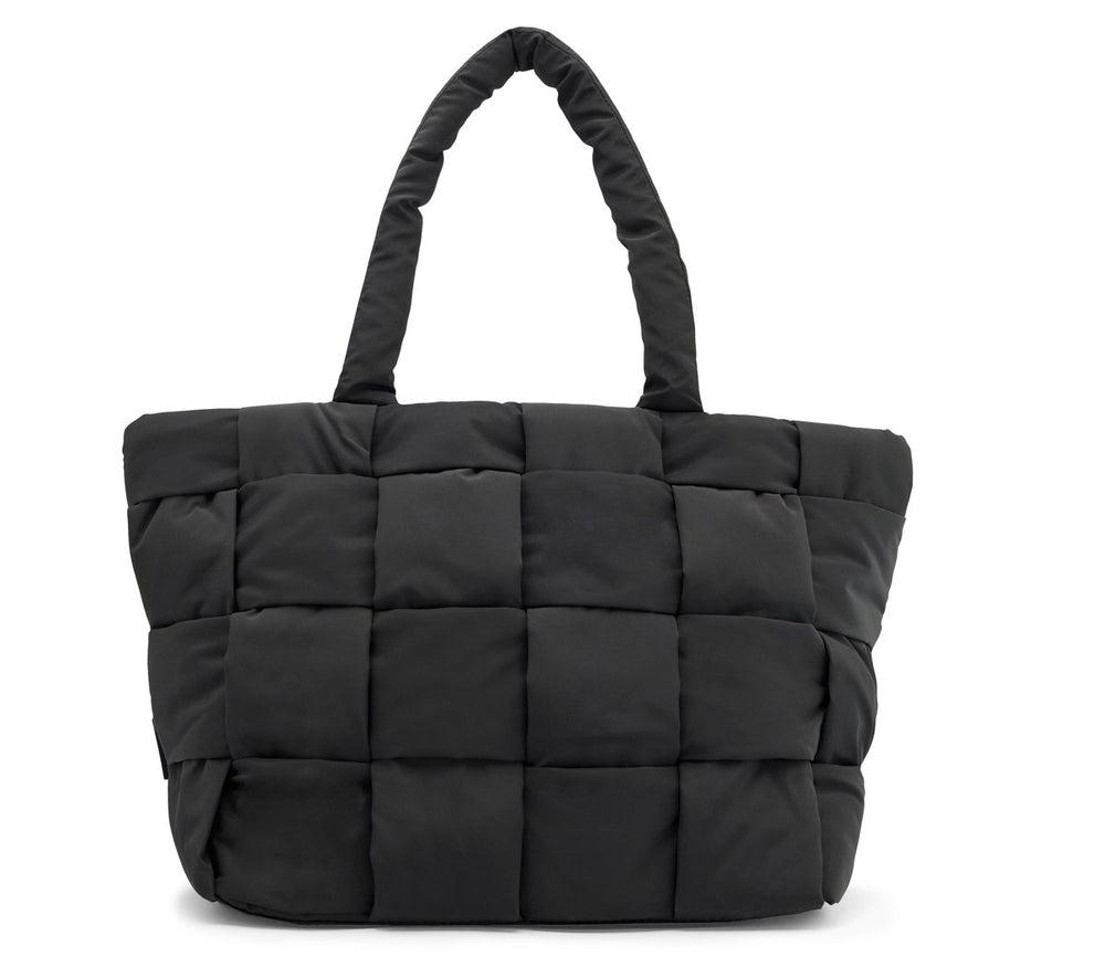 Quilted Checkered Shopper Bag