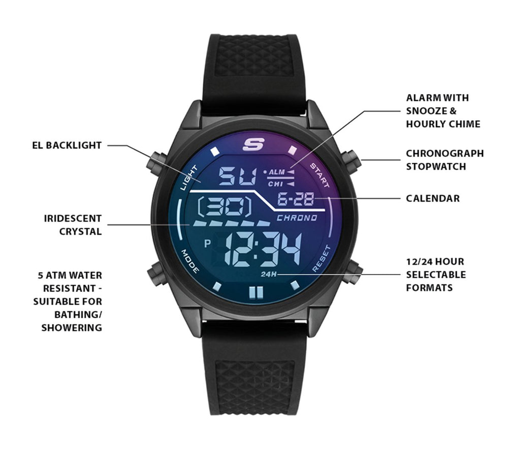 Accessories Blue Face Digital Watch