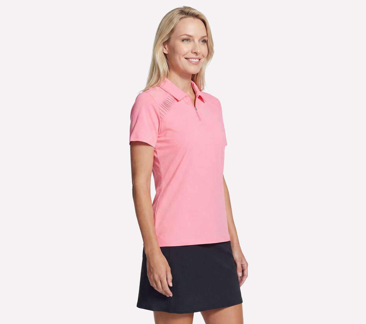 GO GOLF Short Sleeve Birdie Zip Front Polo