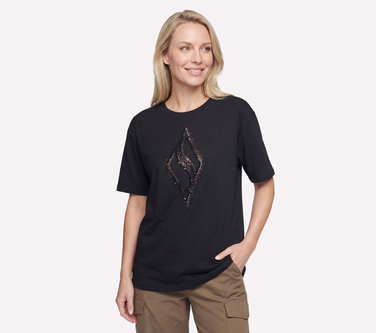 Gold Splatter Diamond Short Sleeve Tee
