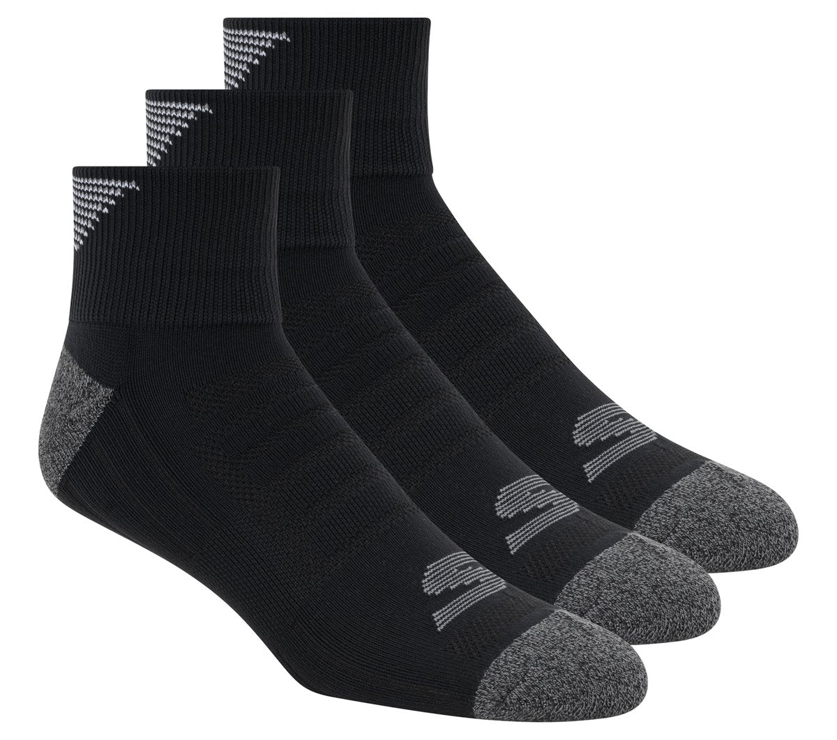 3 Pack Men's Half Terry Quarter Crew Socks