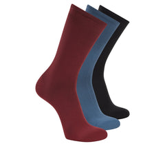 3 Pack Men's Reflective Performance Half Terry Crew Socks