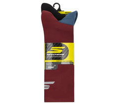 3 Pack Men's Reflective Performance Half Terry Crew Socks