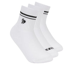 3 Pack Girls' Low Crew Ribbed Socks